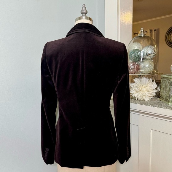 Ann Taylor LOFT Velvet Blazer Jacket One Button Size 0 - Picture 5 of 12